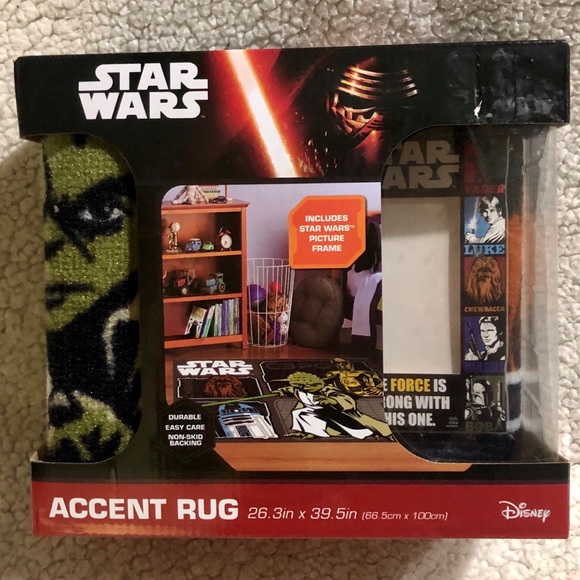 Disney Other - NEW! Star Wars Accent Rug with Match Frame